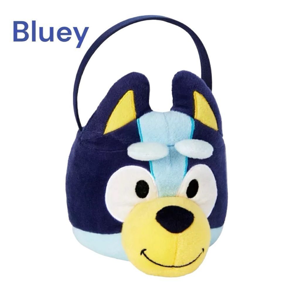 Bluey Plush bucket pail Easter Halloween Basket  Trick Or Treat 10"x7" Easter